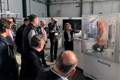 Incontro della Rete per l'ingegneria meccanica Bergisch Land presso lo Smart Automation Lab del WZL della RWTH di Aquisgrana