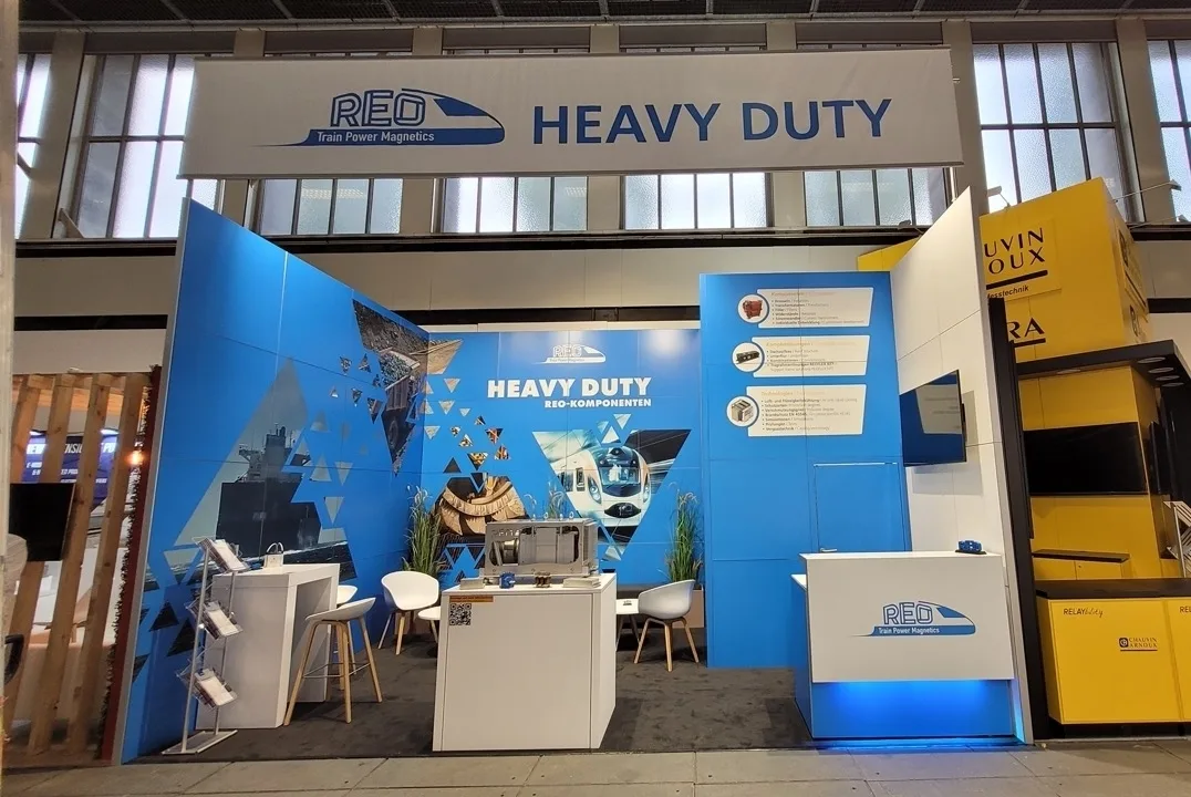 Il nuovo stand fieristico di REO AG a InnoTrans 2022 a Berlino, padiglione 17, stand 125